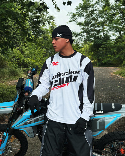 CollectiveClub Motosport L/S (White/Red)
