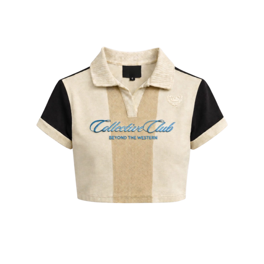 Collective Club- Cowgirl Crop Top Polo