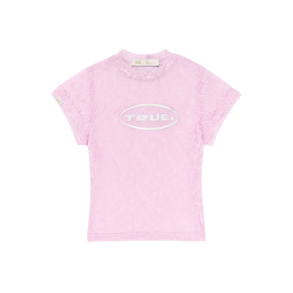 True- Floral Lace Baby Tee