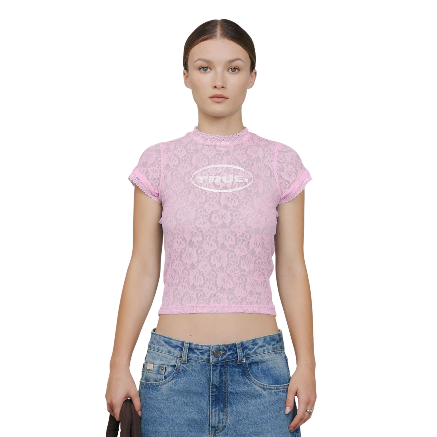 True- Floral Lace Baby Tee