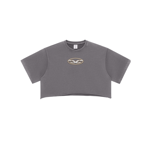 CC Oval Logo Wmns Crop top (Grey)