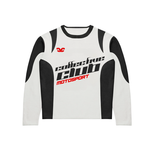 CollectiveClub Motosport L/S (White/Red)